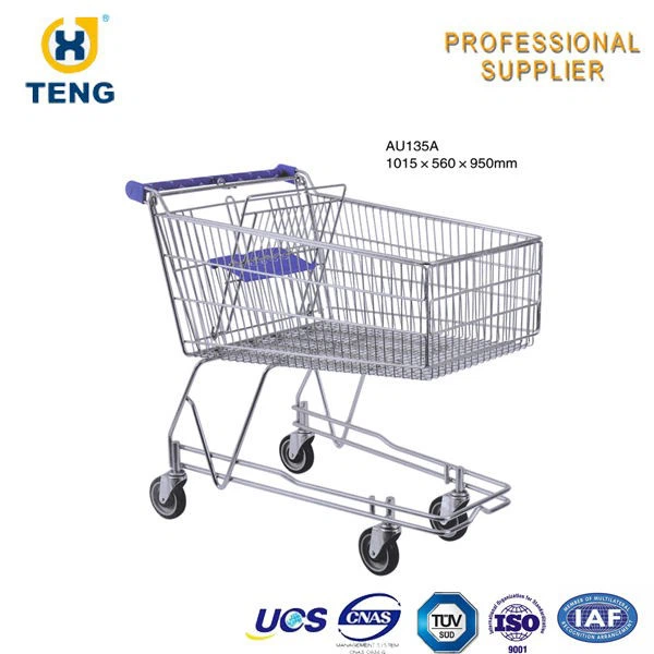 Metal Shopping Cart With Wheels